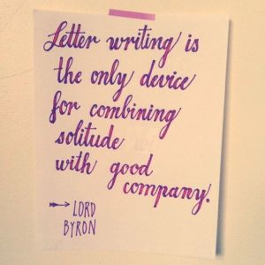 letter witing- lord Byron